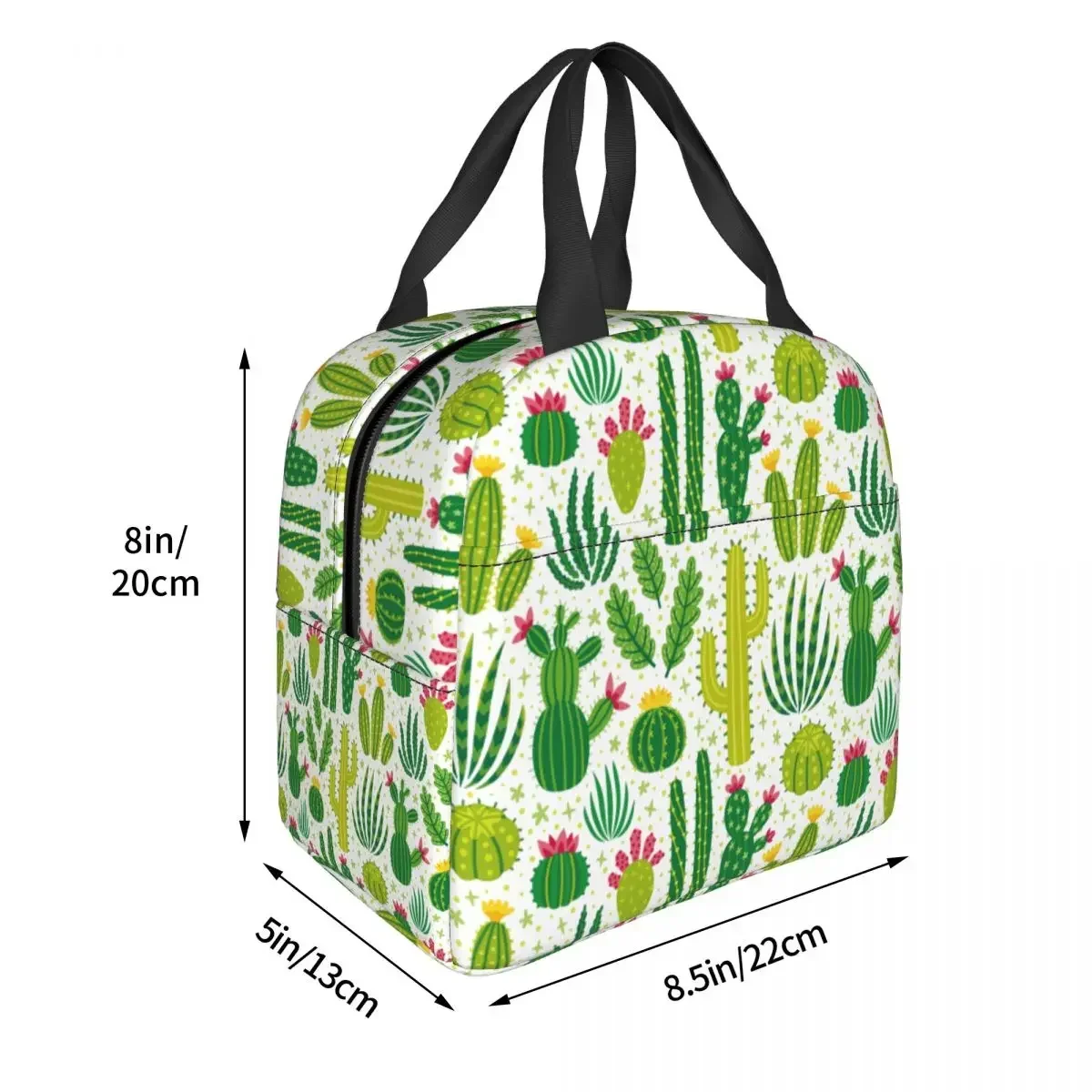 Borse per il pranzo per donne e bambini Borsa termica termica isolata con cactus Borse da lavoro portatili carine Oxford Tote