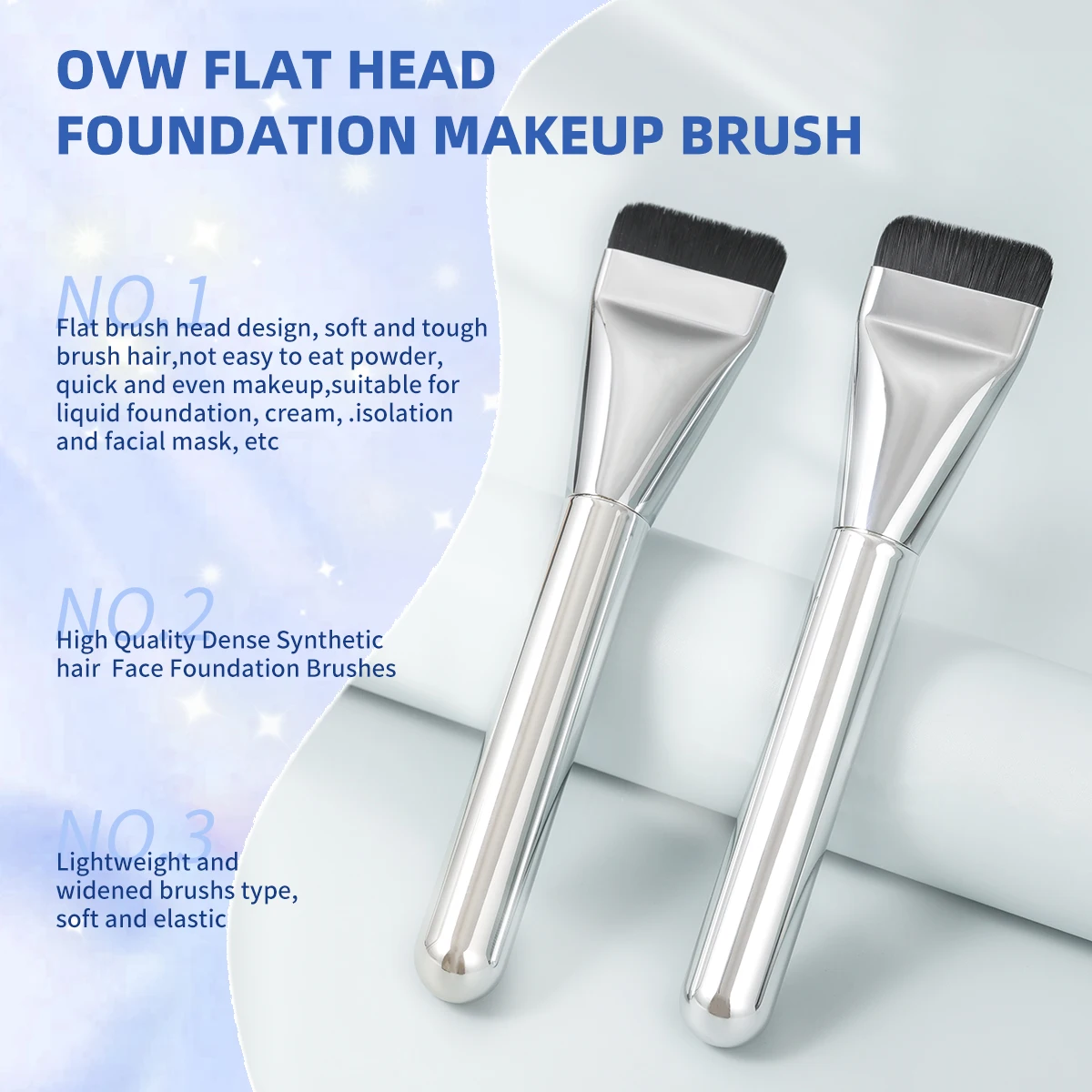 Brocha de maquillaje de base ultrafina OVW para aplicador de cosméticos de acabado perfecto