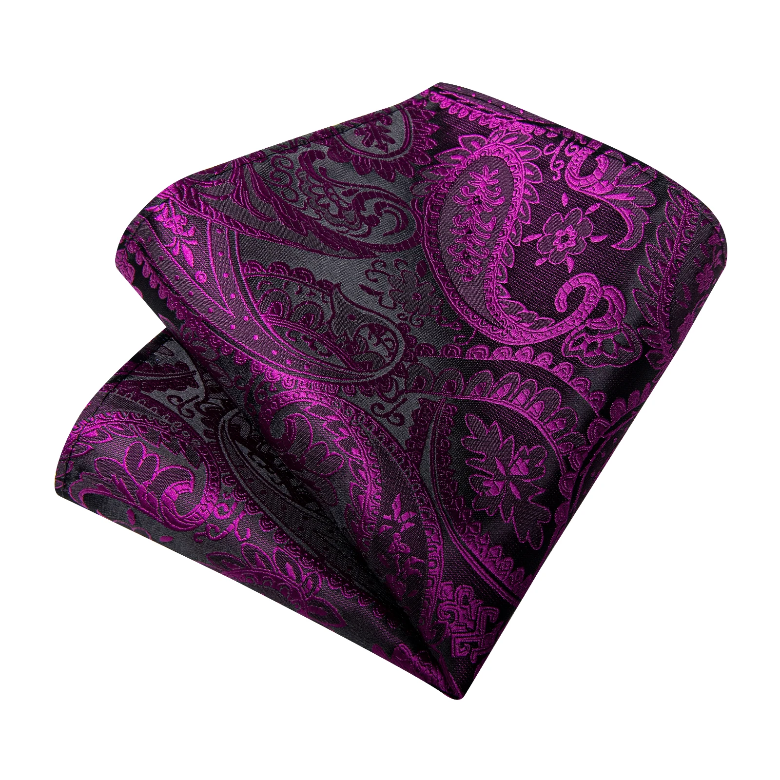 New  Polyester Men\'s 8cm Tie Set with Pocket Square Cufflinks Wedding Party Groom Accessories Necktie Gift for Husband