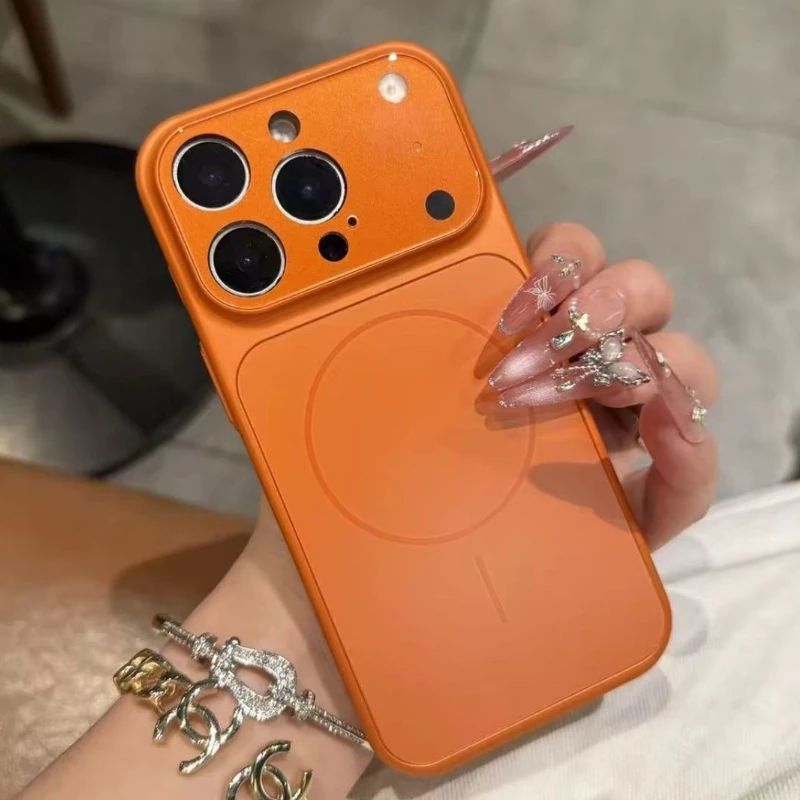 Original Glass Nano Matte Case For iPhone 17 Air 16 15 14 13 Pro Max 17Pro Magnetic For Magsafe Wireless Charging Armor Funda - náhled 2