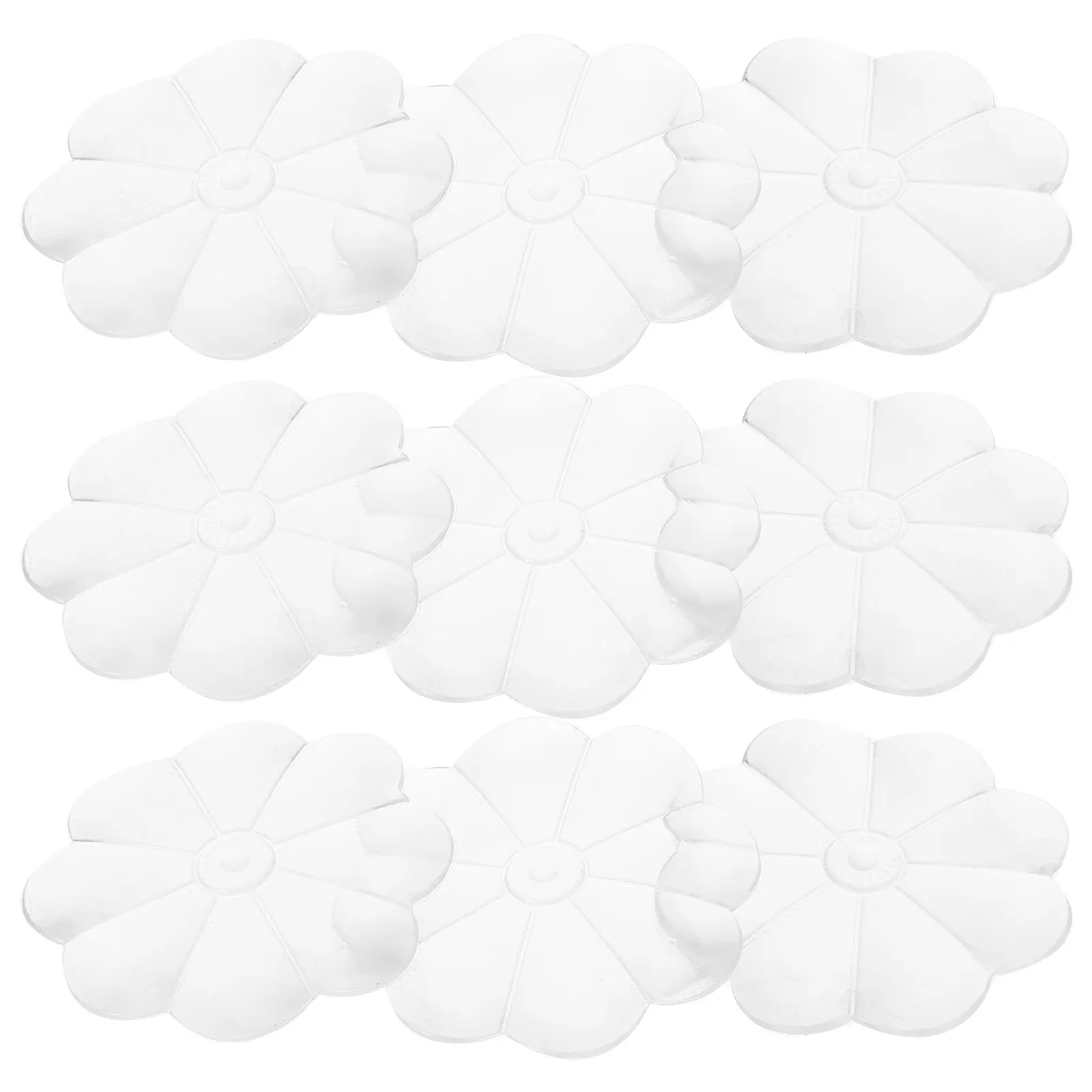 10Pcs Wall Protectors Door Knob Stoppers Transparent Flower Shape Door Crash Pads Self-Adhesive Protective Pads for Home