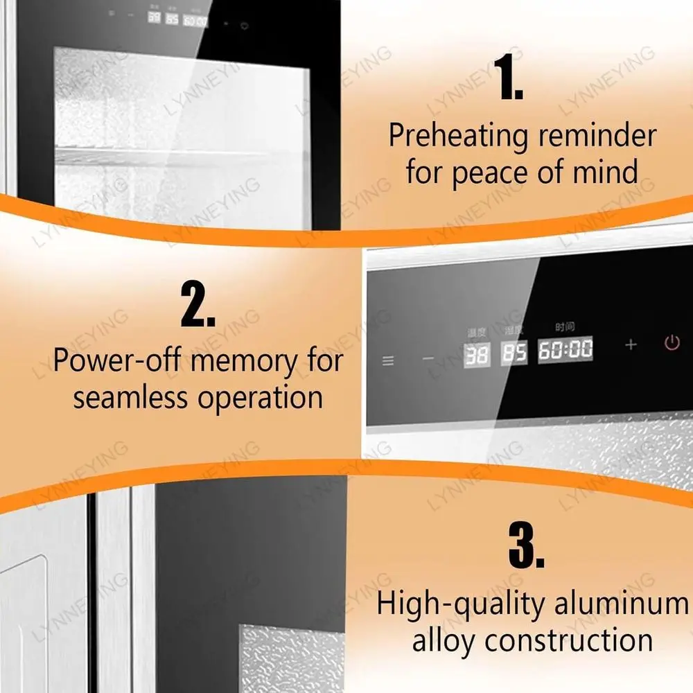40L Home Electric Dough Prover with Adjustable Temp, Timer, and Humidity for Perfect Fermentation