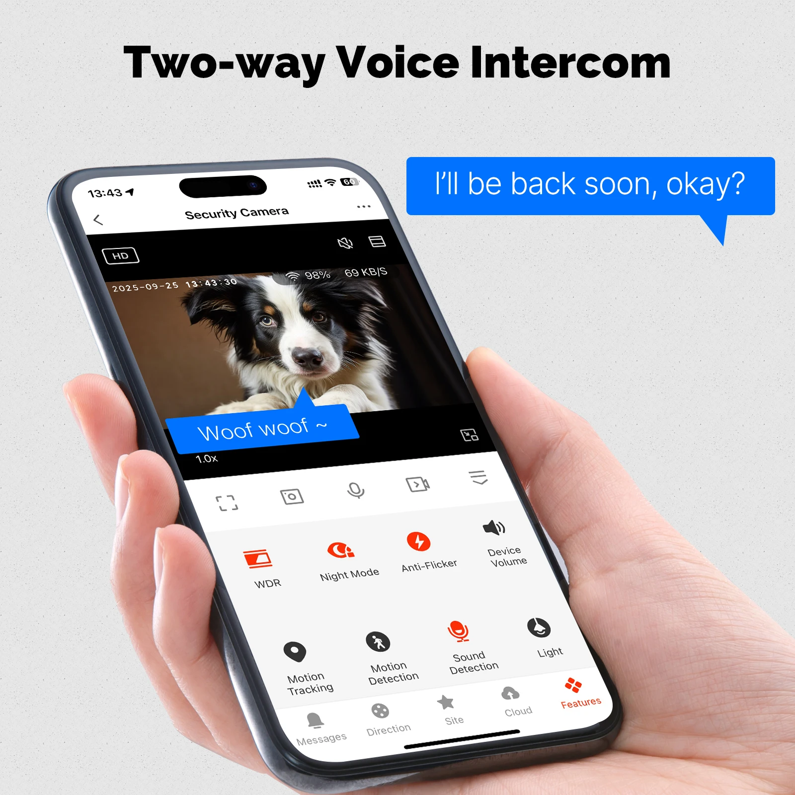 MOES Tuya WiFi Smart Camera Indoor 3MP HD Pan 360° Tilt 180° Home Monitoring Surveillace Work with Alexa Google Home