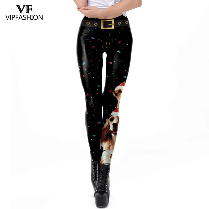 Vip moda legging de natal para mulher impressão digital 3d sexy collants costura meados de cintura calças de treino festa de natal cosplay calças