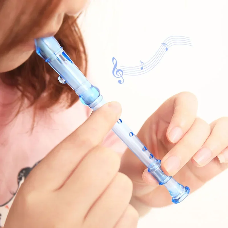 1pc Colorful Plastic Six-hole Recorder Musical Instrument Toys Kids Musical Sense Training Party Game Props Gift armonica niños