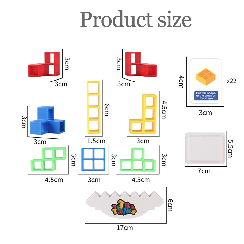 Puzzles Tetra Tower Fun Balance Stacking Building Blocks Board Game for Kids Adults Friends Team Dorm Family Game Night Partie