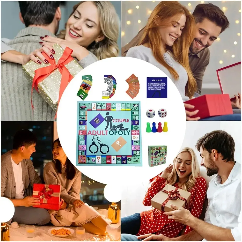 الكبار مجلس لعبة زوجين الكبار Opoly مجلس لعبة العلاقة لعبة ببطاقات ورقية المحمولة زوجين لعبة هدايا عيد الحب له لها *