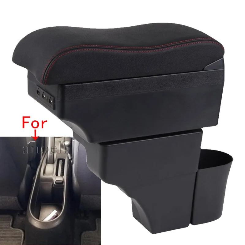 For Nissan Note Armrest Box Car Storage Box Car Armrest Interior Details Curved Surface leather Dedicated Simple Installation