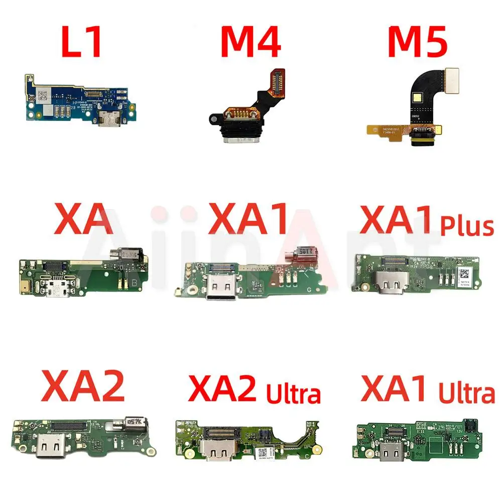 Aiinant USB Charging Port Charger Dock Connector Flex Cable For Sony Xperia L1 L2 L3 L4 M4 M5 XA XA1 XA2 Plus Compact Premium