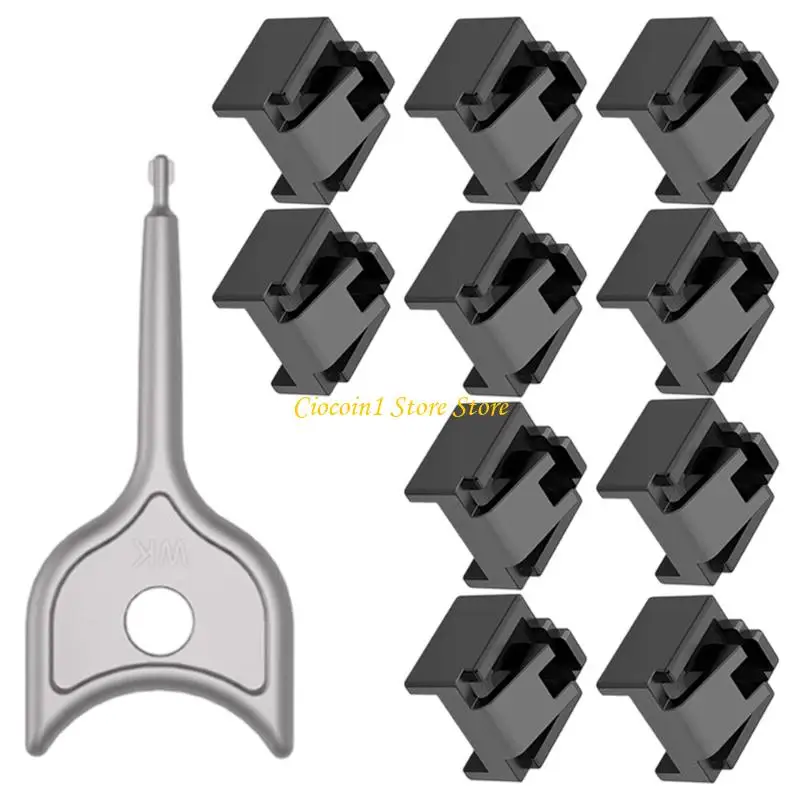 

A3PC ABS RJ45 блокировщик сетевых портов с ключом замок порта RJ45 для офисного ИТ-оборудования защитный кабель управления пыли