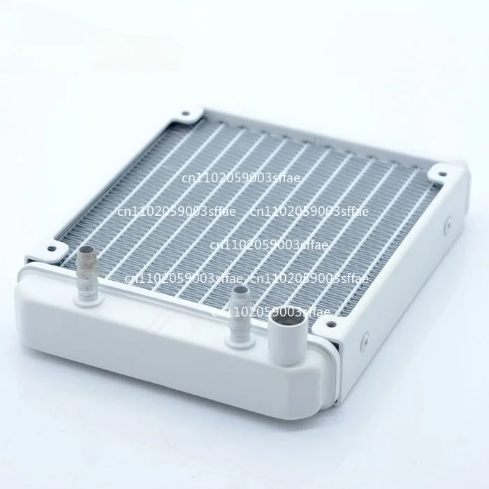2PCS White Aluminum Radiator 12CM Mounting Position with Water Injection Port Piano Paint SR-JZFS12