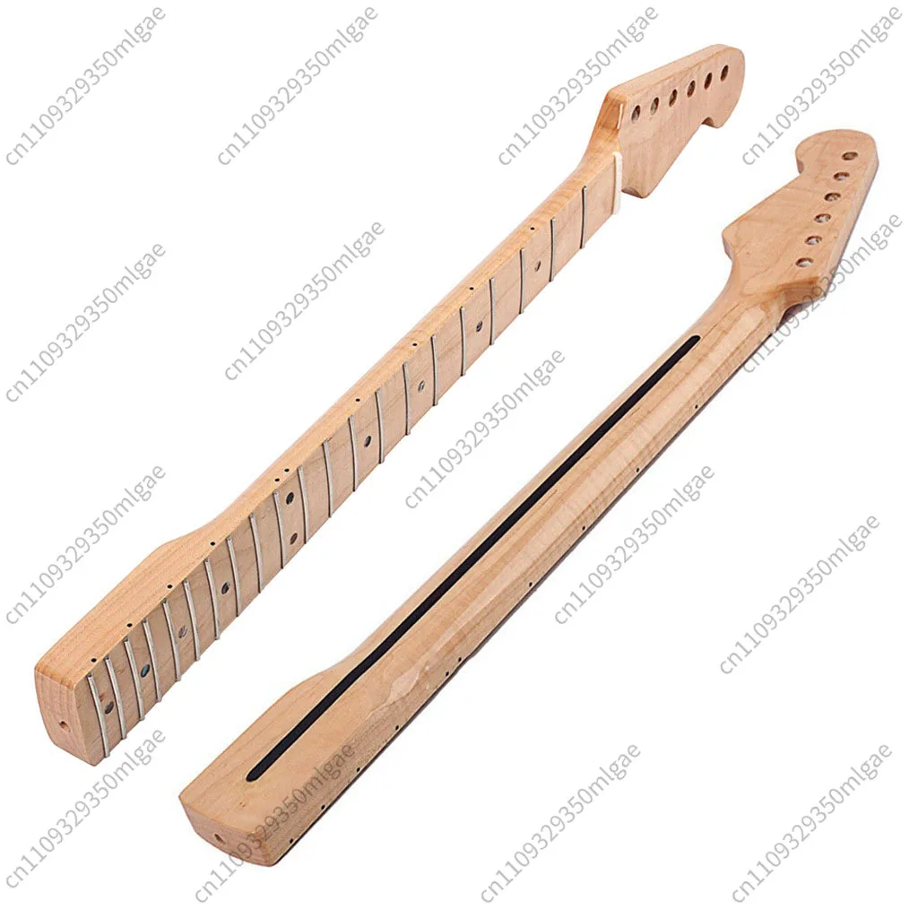 For 22 Fret Electric Guitar Neck Maple Fretboard Central Back Strip Guitar Neck for ST Strat