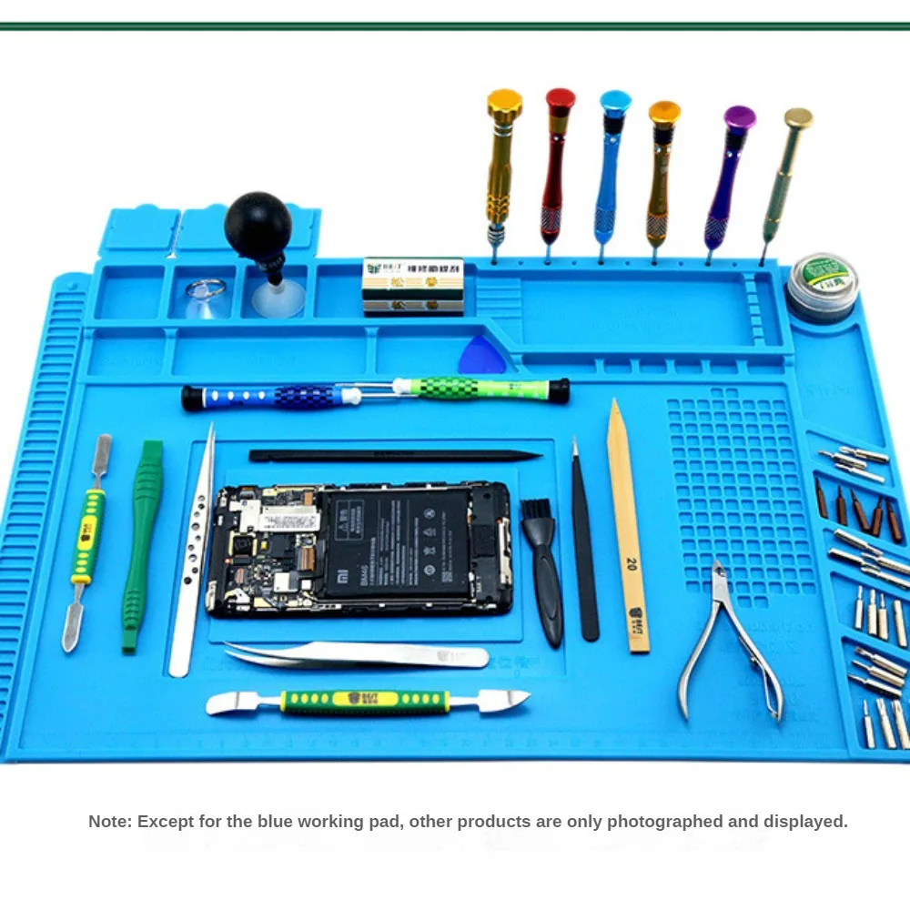Riparazione di apparecchiature digitali Rimuovi banco da lavoro in silicone Riparazione di telefoni cellulari Cuscinetto isolante termico Tappetino