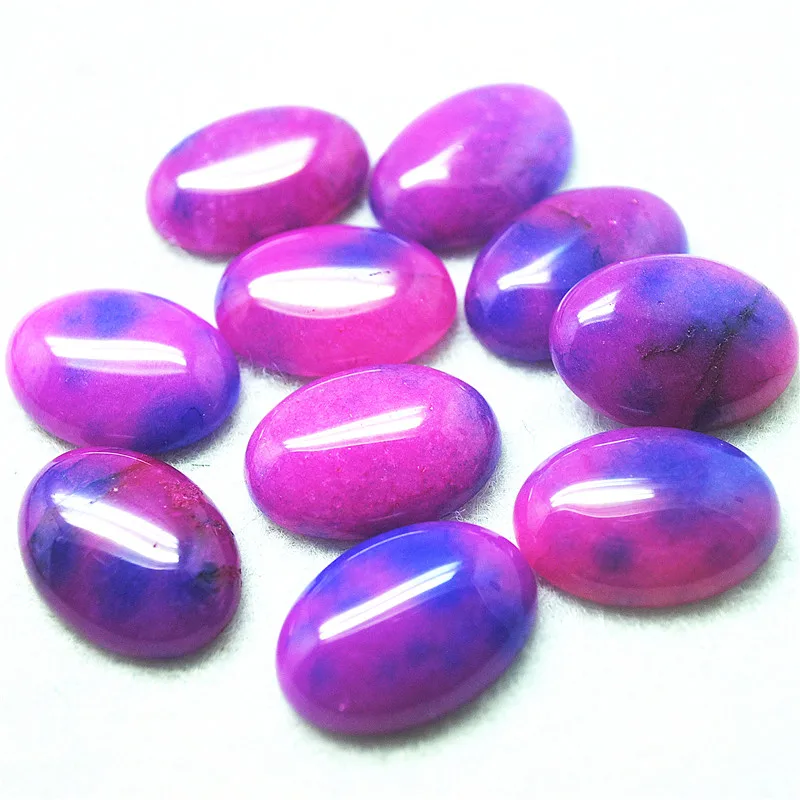 10PCS 18X25MM New Jade Stone Cabochons Oval Shape DIY Jewelry Accessories Top Selling New Beads Cabs Hot Selling