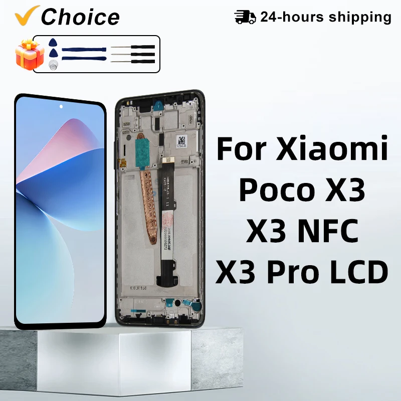 Choice 6,67'' Für Xiaomi POCO X3 Pro NFC M2102J20SG Touchscreen-Digitizer Für POCO X3 LCD MZB07Z0IN Display-Ersatzteile