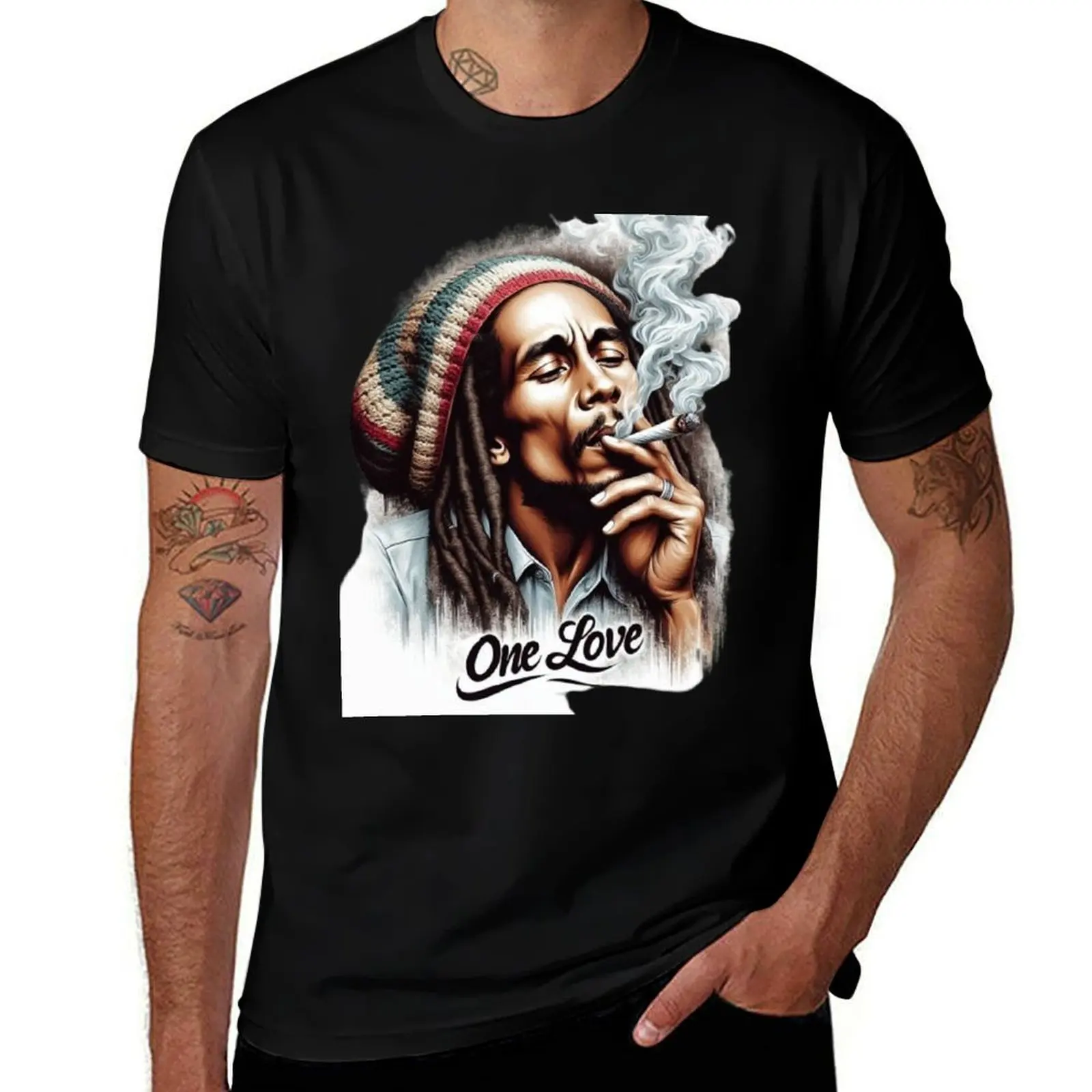 

BOB MARLEY T-Shirt t shirts for man graphic funny t shirt man designer cotton tshirt 100% T-Shirt