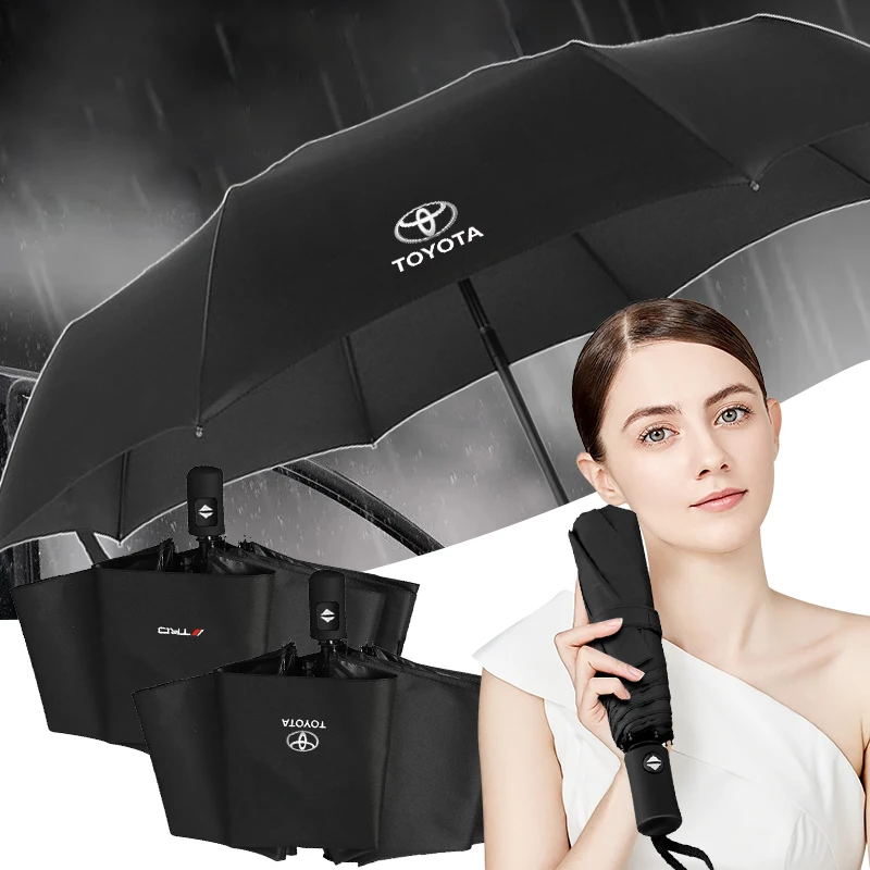 

Windproof Car Fully Automatic Folding Umbrella Sunshade Car Accessories for Toyota Trd GR Fortuner Chr Verso Prius Hiace Yaris