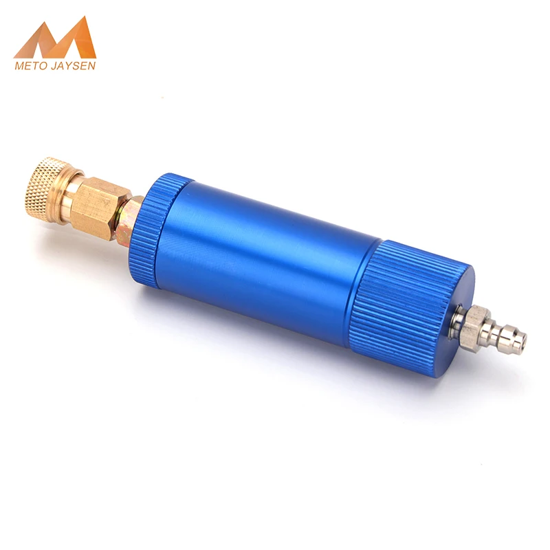 Compresor de aire de alta presión, filtro de bomba de mano, separador de agua y aceite azul, M10x1 conector rápido, elemento de algodón de filtrado 40Mpa