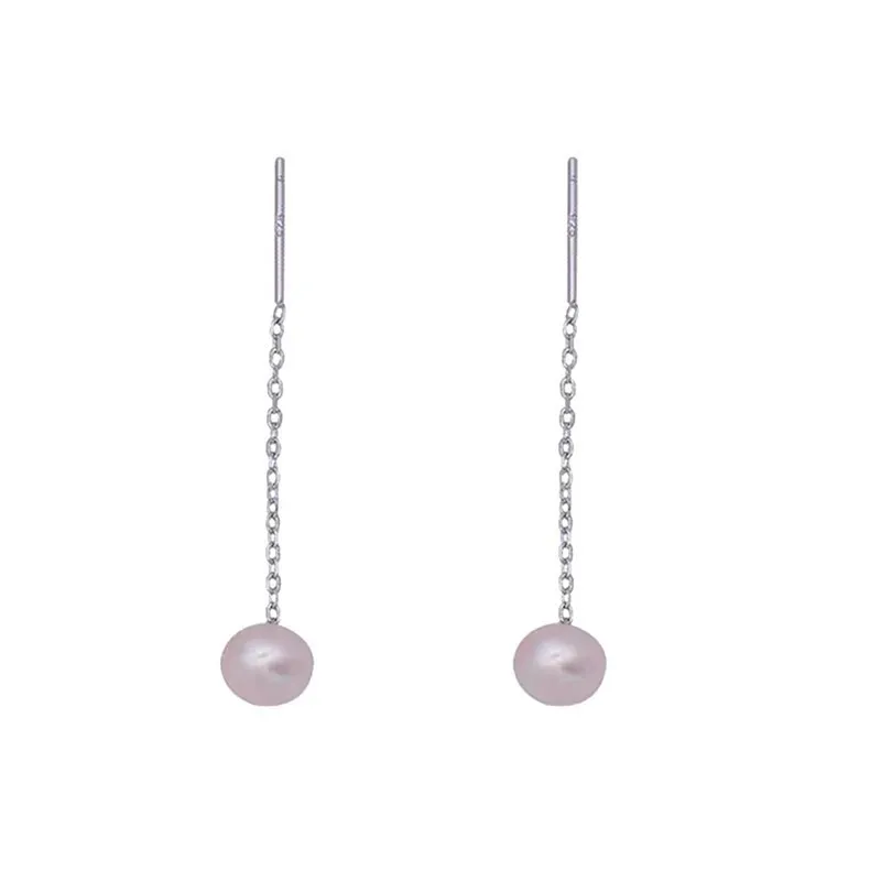 REETI 925 Sterling Silver Pearl Earring Chain Long Tassel Earrings For Women Elegant Gifts