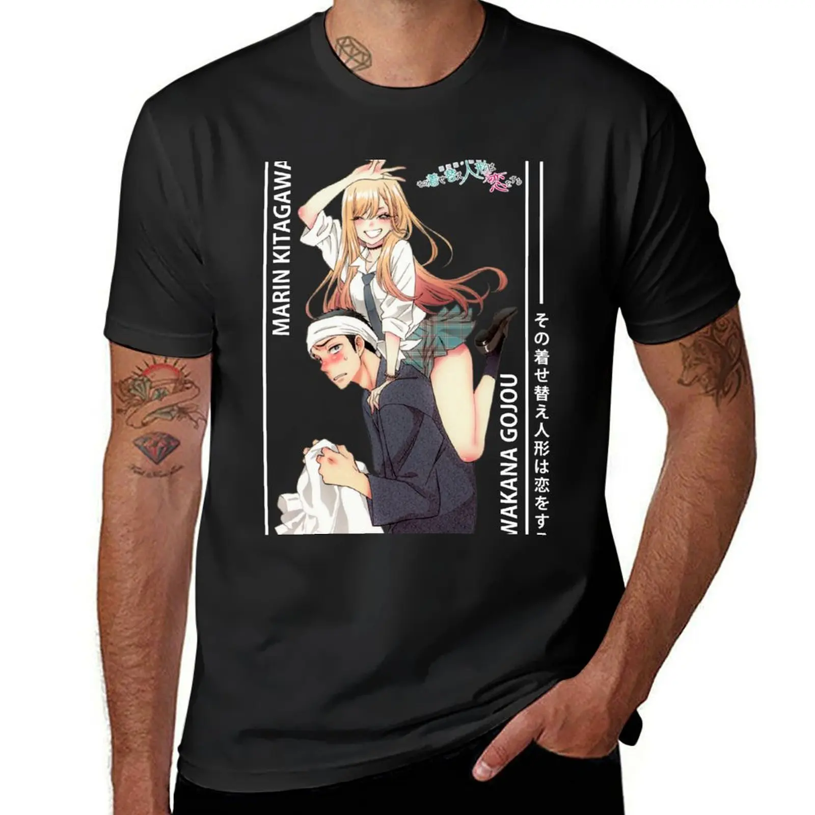 Marin Kitagawa - Sono Bisque Doll wa Koi wo Suru T-Shirt kawaii clothes blacks anime sports fans oversized t shirt men