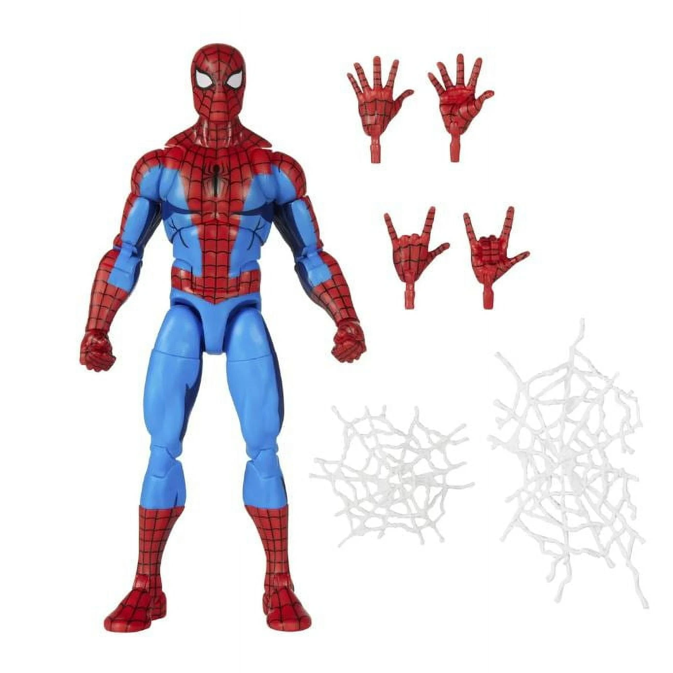 Hasbro Marvel Legends Series Spider-Man: Shaded Action Figure with web and other 6 Accessories  (KO Version)