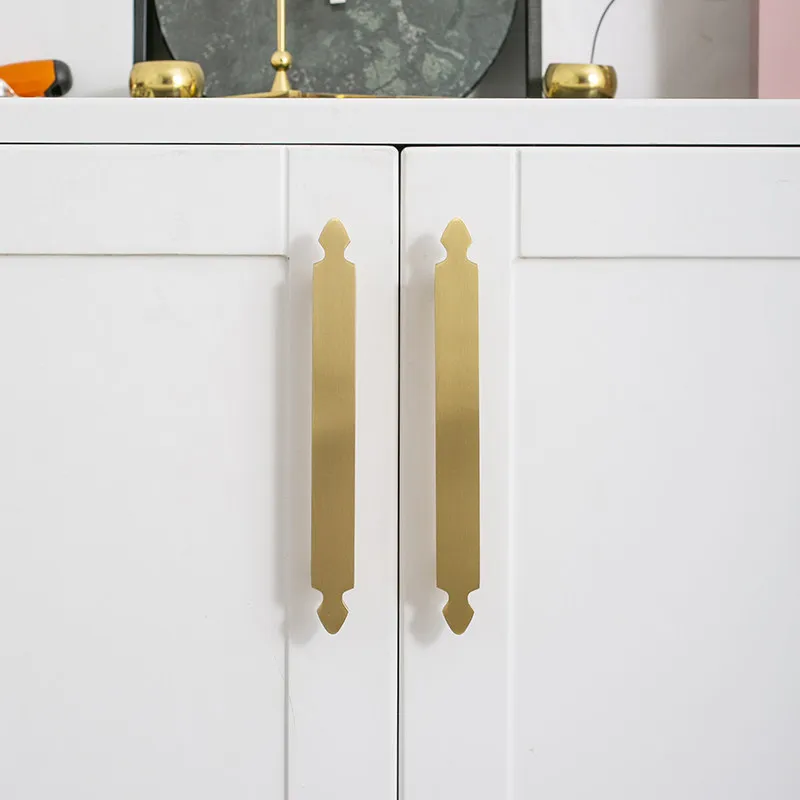 Nordic Style Wardrobe Door Cabinet Pulls Drawer Simple Personality Gold Furniture Hardware Handle