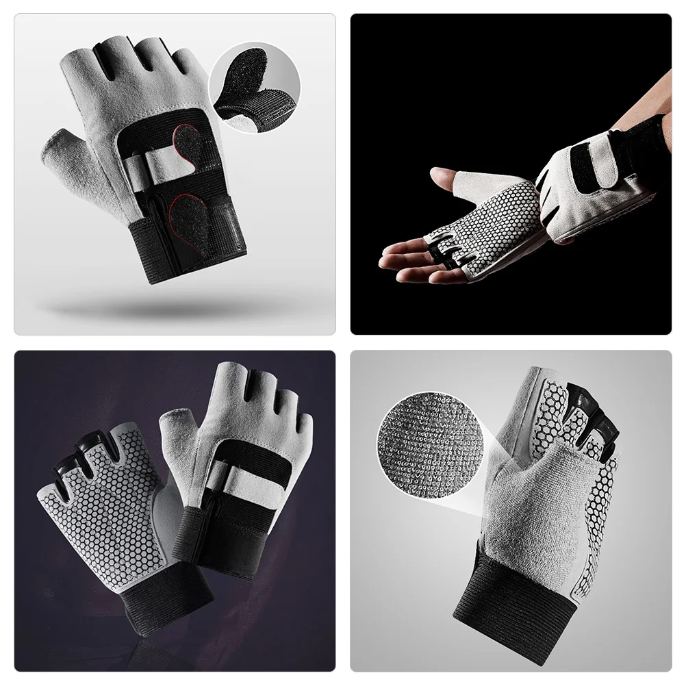 

1pcs 1 Pair Anti-Slip Workout Gloves Breathable Half-Finger Fitness Sports Gloves For Gym Weight Lifting Cycling Climbing