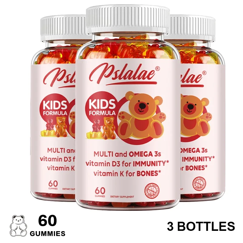 Children's Multivitamin Gummies - Boosts Immunity and Supports Brain Health - with Vitamin C, Omega-3 Fish Oil