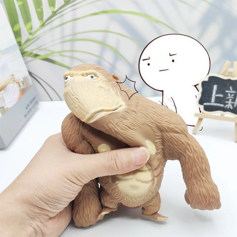 لعبة غوريلا قابلة للتمدد لتخفيف التوتر - سلسلة سحب فيدجيت قابلة للتحويل للقلق، لعبة حسية مكتبية ممتعة للبالغين والأطفال