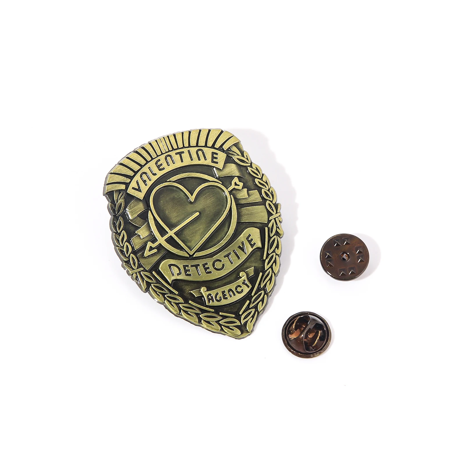 Vintage Nick Valentine Detective agenzia spilla fallout Pins Cosplay puntelli fan regalo uomo donna bavero zaino gioielli