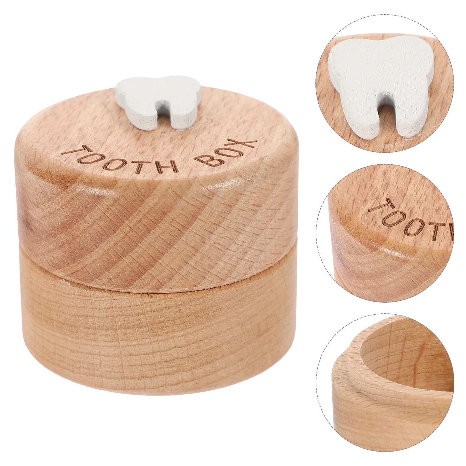 Suporte de dente de lembrança de madeira, protetor de cabelo fetal, caixa de lembrança, coletor de crianças, recipiente primeiro