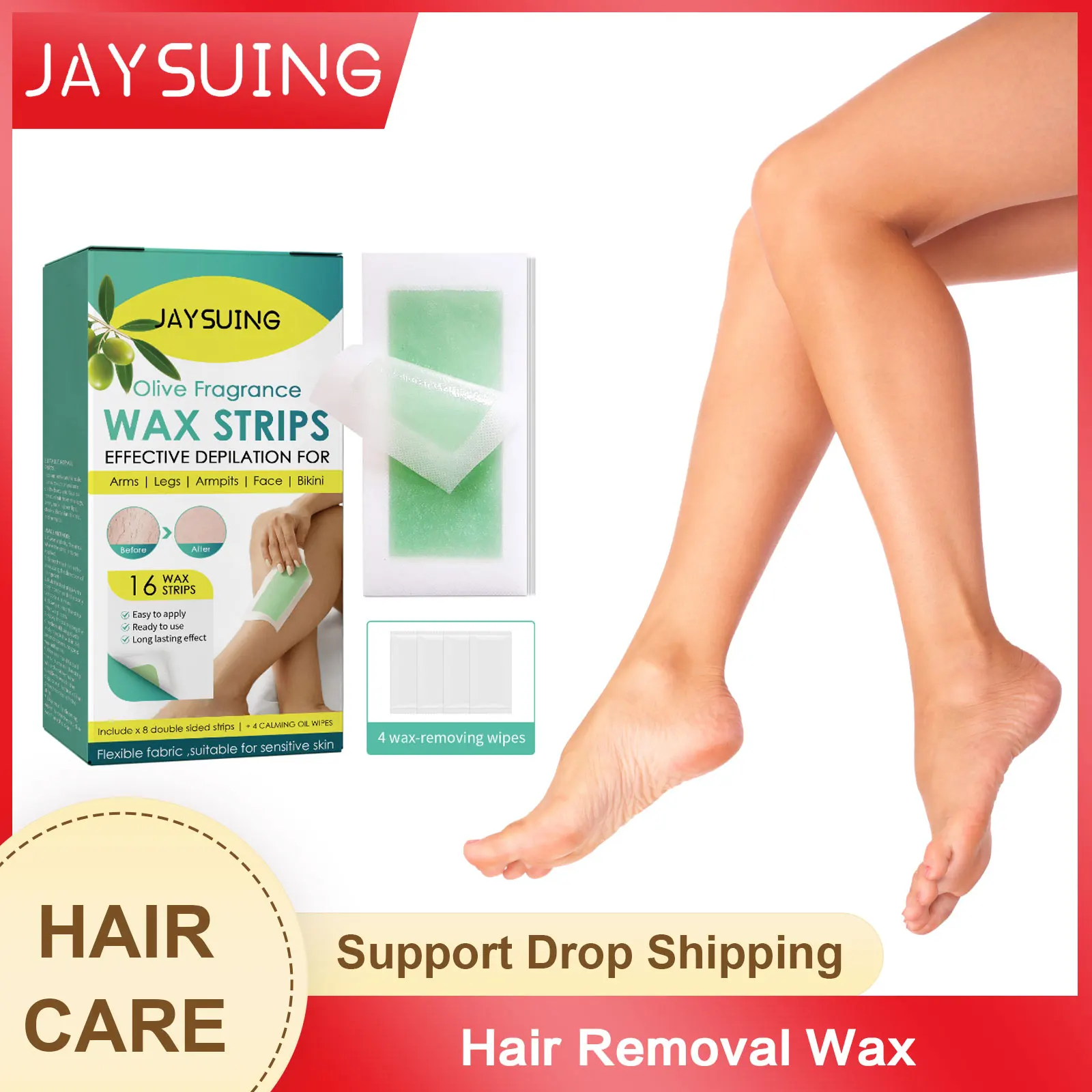 

Professional Hair Removal Wax Set Painless Leg Arm Face Nonwoven Epilator Gentle Non-irritating Smooth Depilation Cold Wax Strip