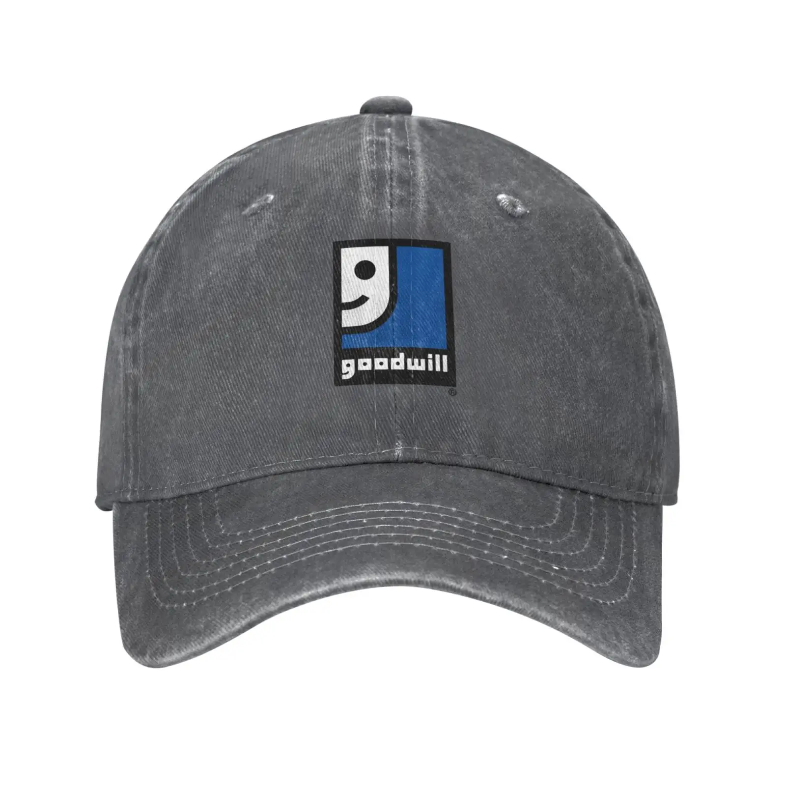 Casquette en denim avec logo Goodwill, chapeau de baseball, qualité