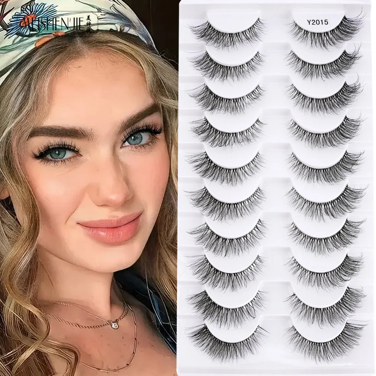 Fake Eyelashes 3/6/10 Pairs Half Lashes Cat Eyelash Natural Long Handmade Fluffy 3D Mink Lashes Extension Make up Beauty Cilios