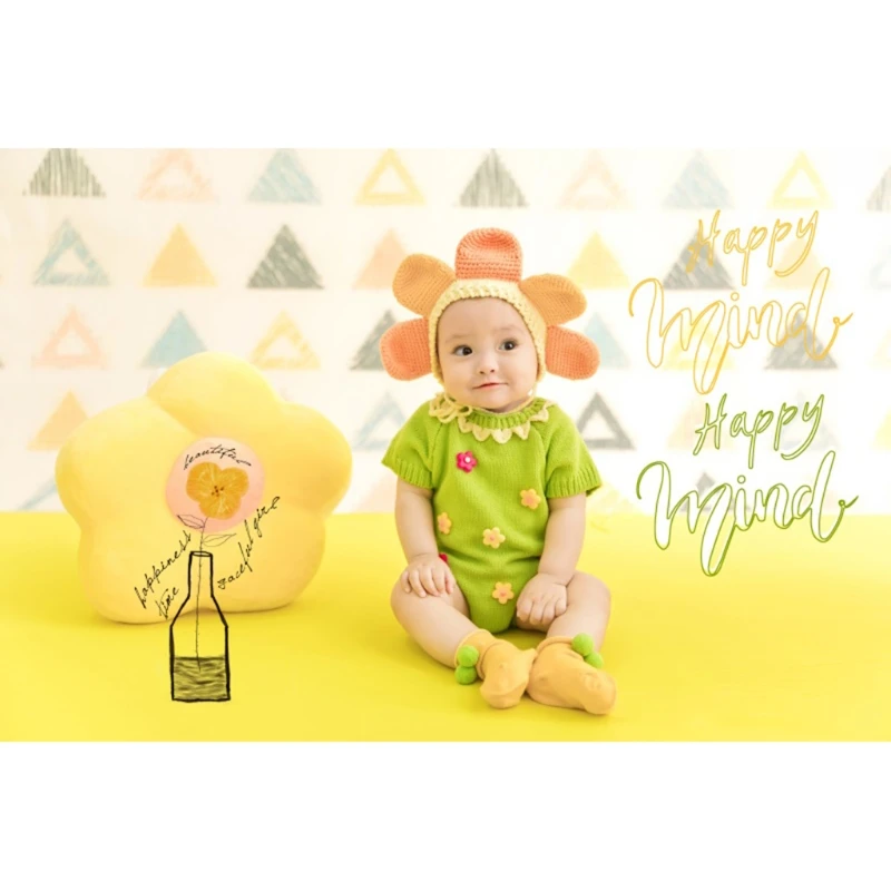 3/7 Pcs Baby Cotton Hat Romper Socks Set Newborn Infant Photography Props Outfit