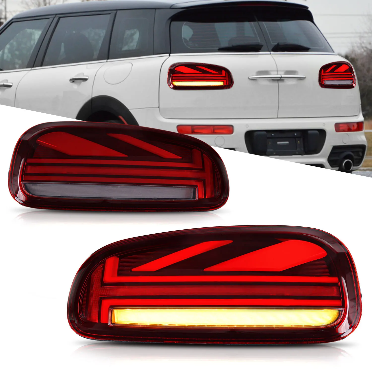 Car led Tail Light For bmw Mini Cooper F54 2015 2016 2017 2018 2019 2020 Rear Reverse Brake Lamp Tailightake+Reverse LED Lights