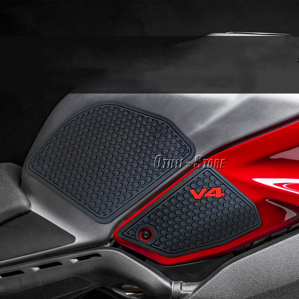 ملحقات حماية لخزان الوقود الأسود للدراجات النارية مناسبة لـ Ducati Panigale V4 V4S V4 R V4 SP2 2022-