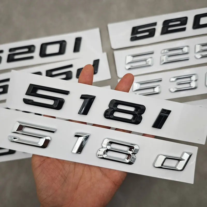 3D ABS 518d 520d 525d 530d 535d 518i 520i 525i 530i 535i Logo Badge Car Rear Trunk Sticker For BMW 5 Series E34 E39 E60 F18 G30