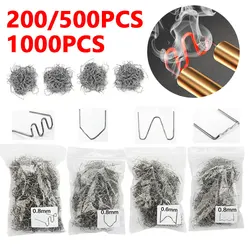 200/500/1000pcs Heiß schweiß pistole Nägel Reparatur Auto Stoßstange Schweißen Kunststoff Maschine Zubehör Teile Werkzeuge Kit Hefter Heftklammern