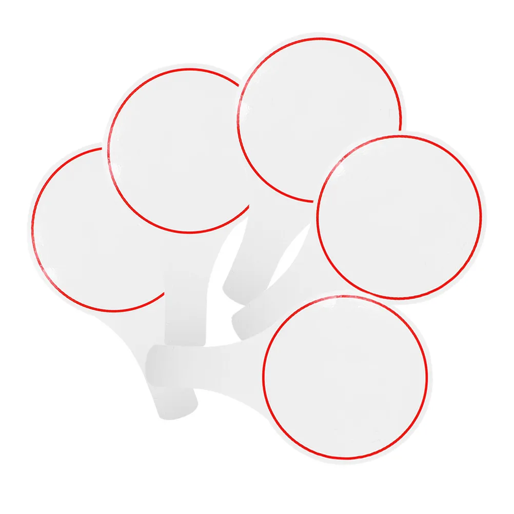 

5Pcs Premium Blank Scoring Board Easy Grip Handle Reusable Whiteboard for Competitions Judges Score Paddles Small Dry Erase