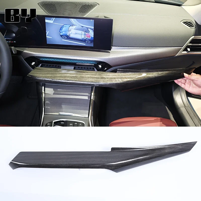 

For BMW 3 4 Series G20 G21 G22 2025 Black wood grain Center Console Dashboard Panel Trim Car Accessoire