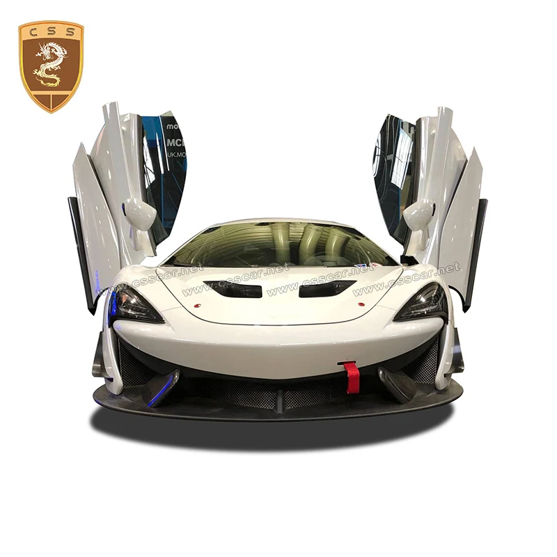 Alerón Lateral para Parachoques Delantero de Coche, Protector de Ventilación de Aire, Adhesivos Decorativos, Estilo GT4 para Mclaren 540C 570S, Kits de Carrocería de Fibra de Carbono Seca