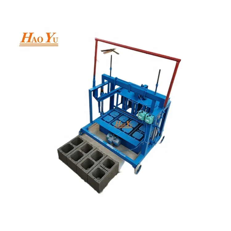 QTJ3-45  manual concrete cement block brick making machine price hollow concrete block brick maker machine for sale