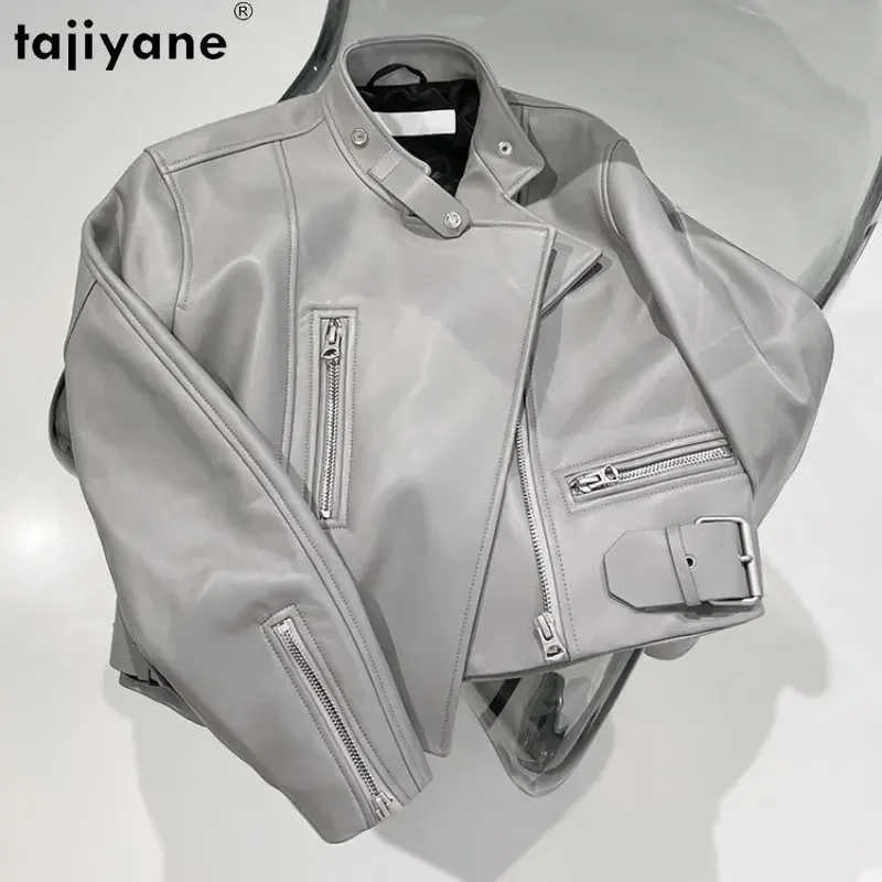 Tajiyane Genuine Leather Jacket Womern 2023 New Fashion 100% Sheepskin Leather Coat Short Slim Leather Jackets jaqueta feminina