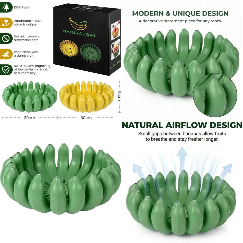 

Большая подставка для чаш из банановых листьев ручной работы, 12 дюймов – Декоративный элемент для кухни, обеденного стола и прихожей – Зеленый декор для дома