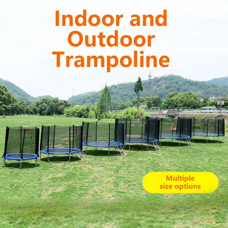 

Round 5-inch to 16 inch adult and children's indoor and outdoor large trampolines, available in any color for selection