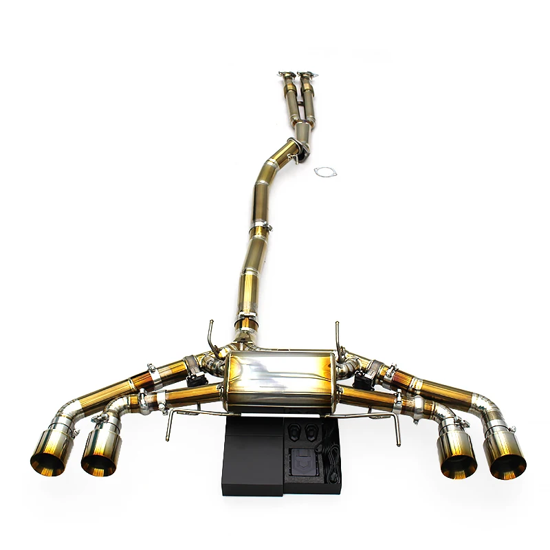

Custom Catback Muffler For Nissan GTR/GT-R R35 3.8TT 2008-2023 Sport Car Gold Titanium Y Front Pipes Valvetronic Exhaust System