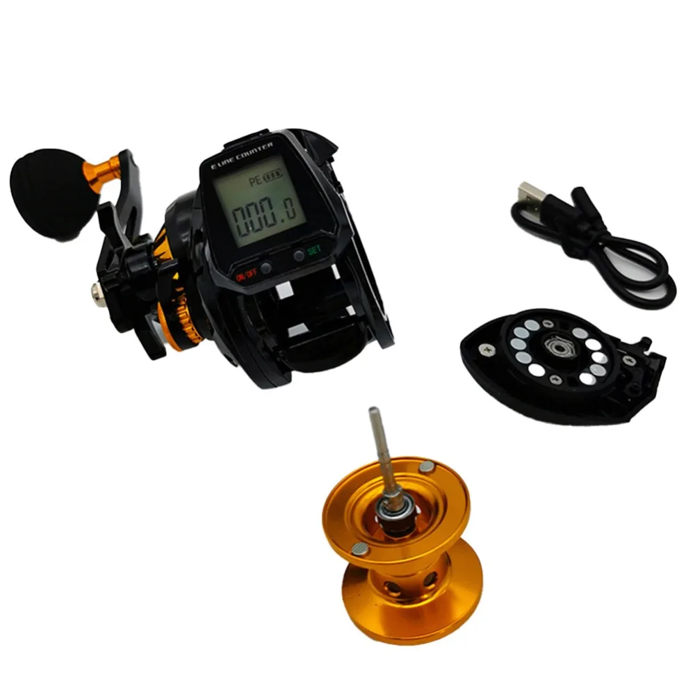 

Hook Reminder Digital Fishing Baitcasting Reel Line Counter 6.3:1 Digital Electric Counting Fishing Reel Large Display