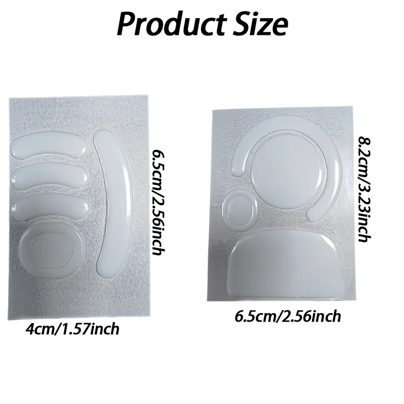 Mouse Feet Pads Sticker for Logitech GPW1 GPW2 G304 G305 Mouse White Rounded Curved Edges Mice Feet