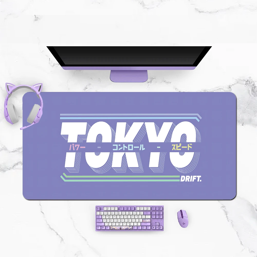 

Tokyo Drift black Mouse Pad Large Gamer Keyboard Gaming Mousepads Non-slip Extended Pads Seamed Edge Laptop Tablet Mat PC